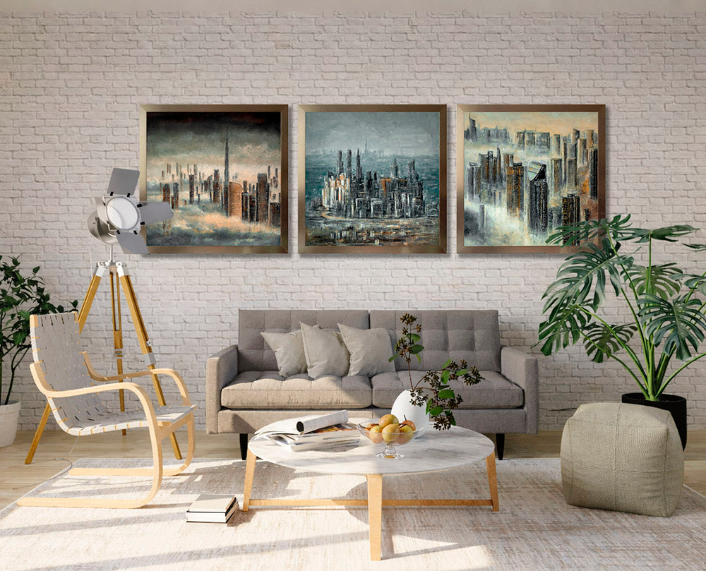 Tryptyk olejny – trzy obrazy na ścianę do salonu